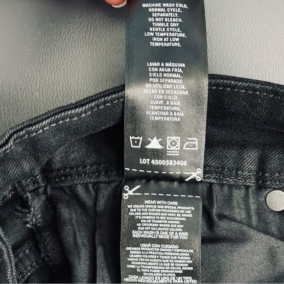 Hudson Midrise Straight Jean Pitch Black Size 32 US 12 - Picture 13 of 13